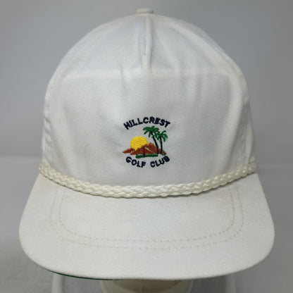 La Mode Du Golf 5 Panel White Hat One Size Rope Green Underbrim Hillcrest Club