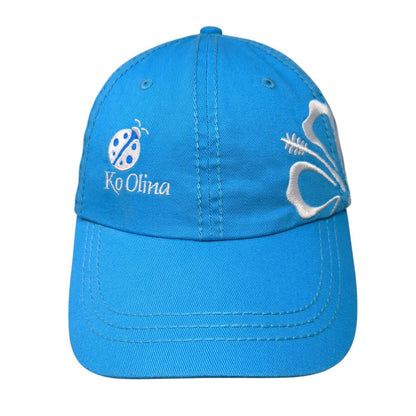 Ko Olina Ladybug Strapback Hat Blue One Size 6 Panel Tropical Trends Dpc