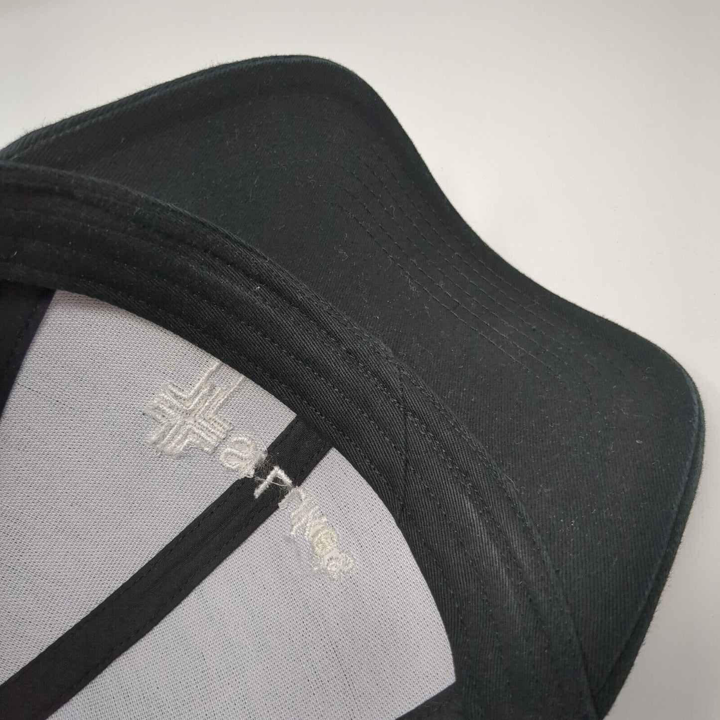 St Luke's Strapback Mesh Back Trucker Hat Black One Size Adjustable