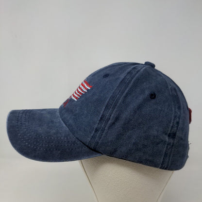 Unbranded Men's Slideback Hat Blue Embroidered USA American Flag Patriotic