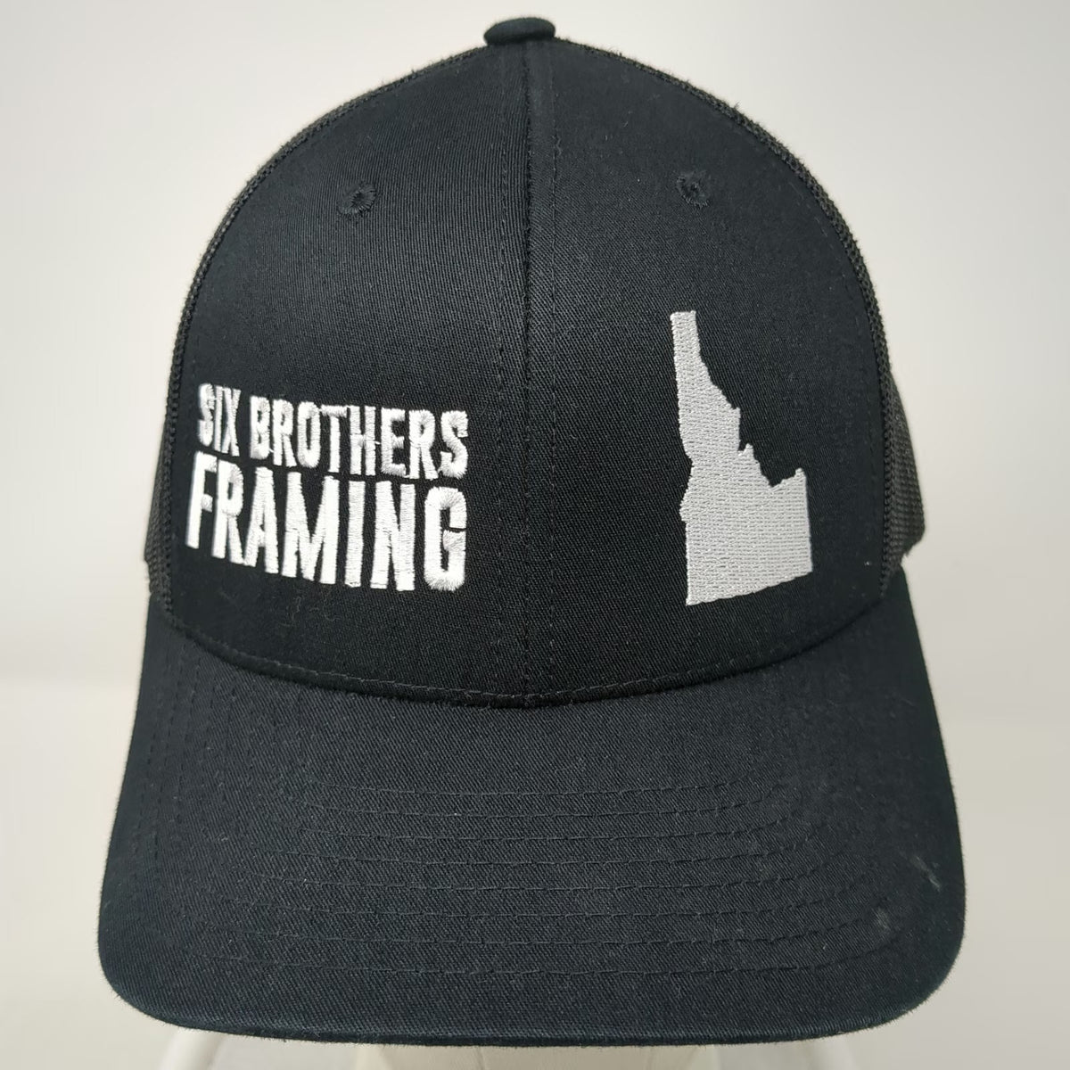 Yupoong Trucker Hat Black One Size Idaho Six Brothers Framing Mesh Snapback