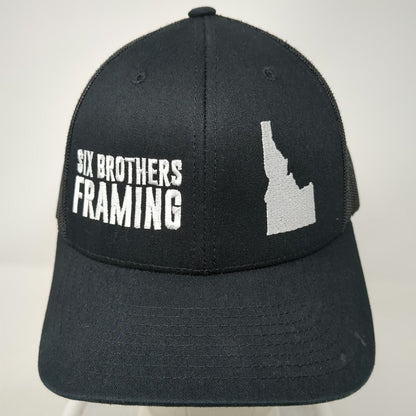 Yupoong Trucker Hat Black One Size Idaho Six Brothers Framing Mesh Snapback