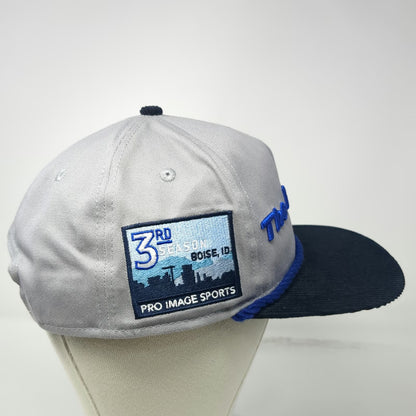New Era 5 Panel Gray Blue Hat One Size Corduroy Brim Rope Pro Image Sports Boise