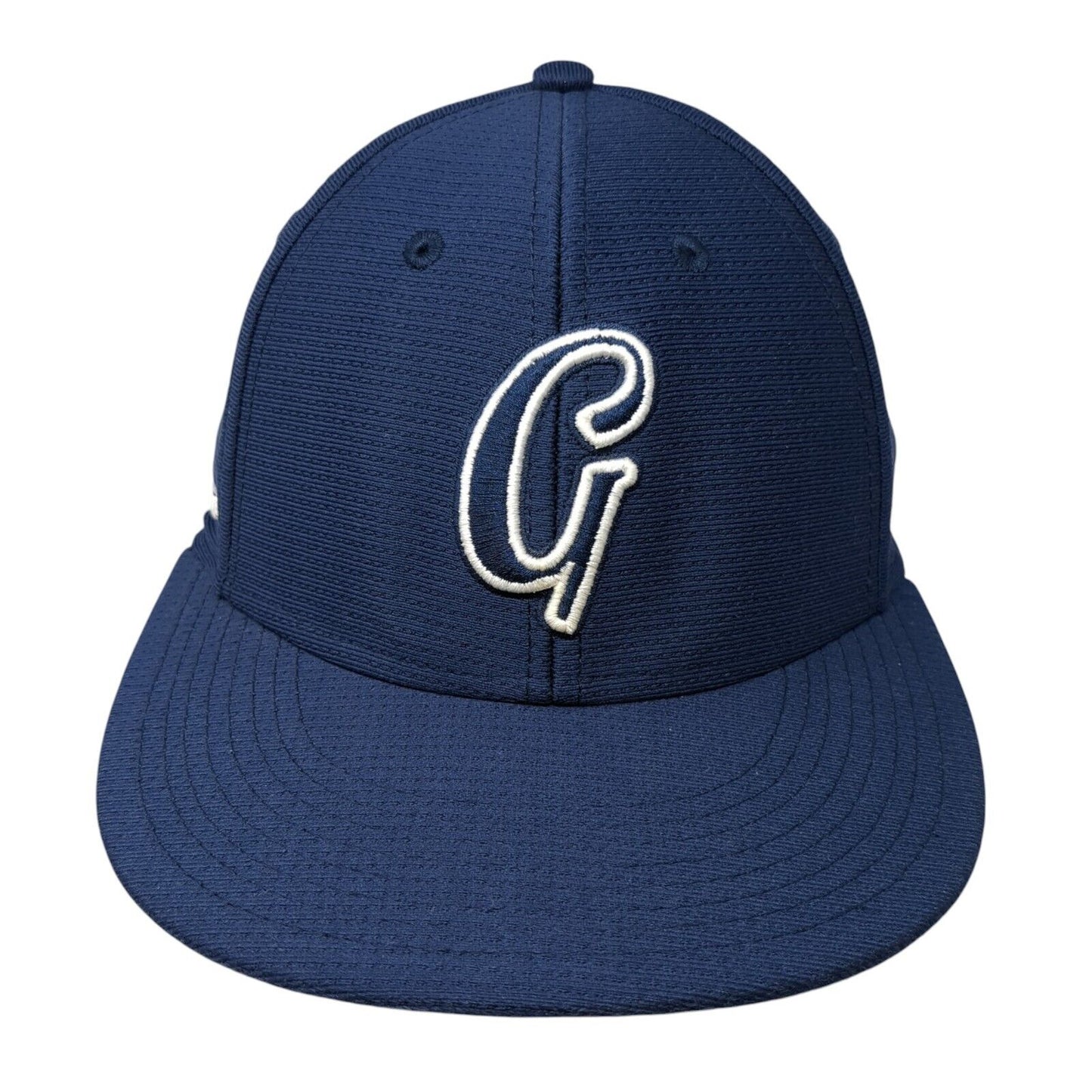 Letter G Logo Fitted Hat Blue S/M Embroidered A-Flex Stretch Pukka