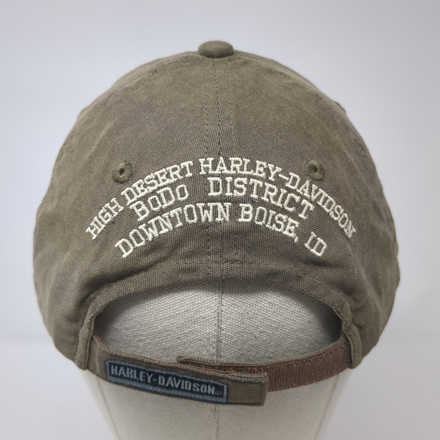 Harley-Davidson Motorcycles Strapback Hat Green One Size BoDo District
