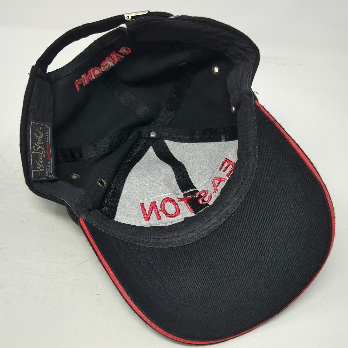 HeadShot Baseball Cap Black One Size Slideback Easton Cheerleader Red White Hat