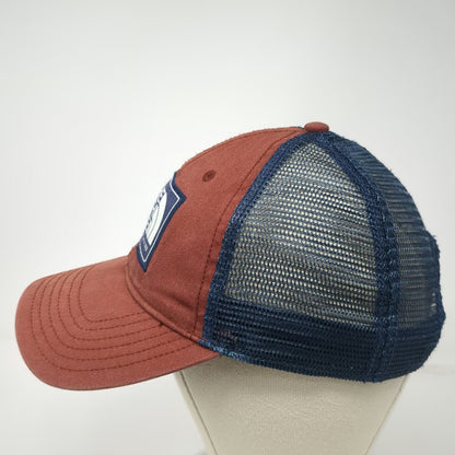 The North Face Trucker Hat Red Blue One Size Snapback Logo Patch California Hat