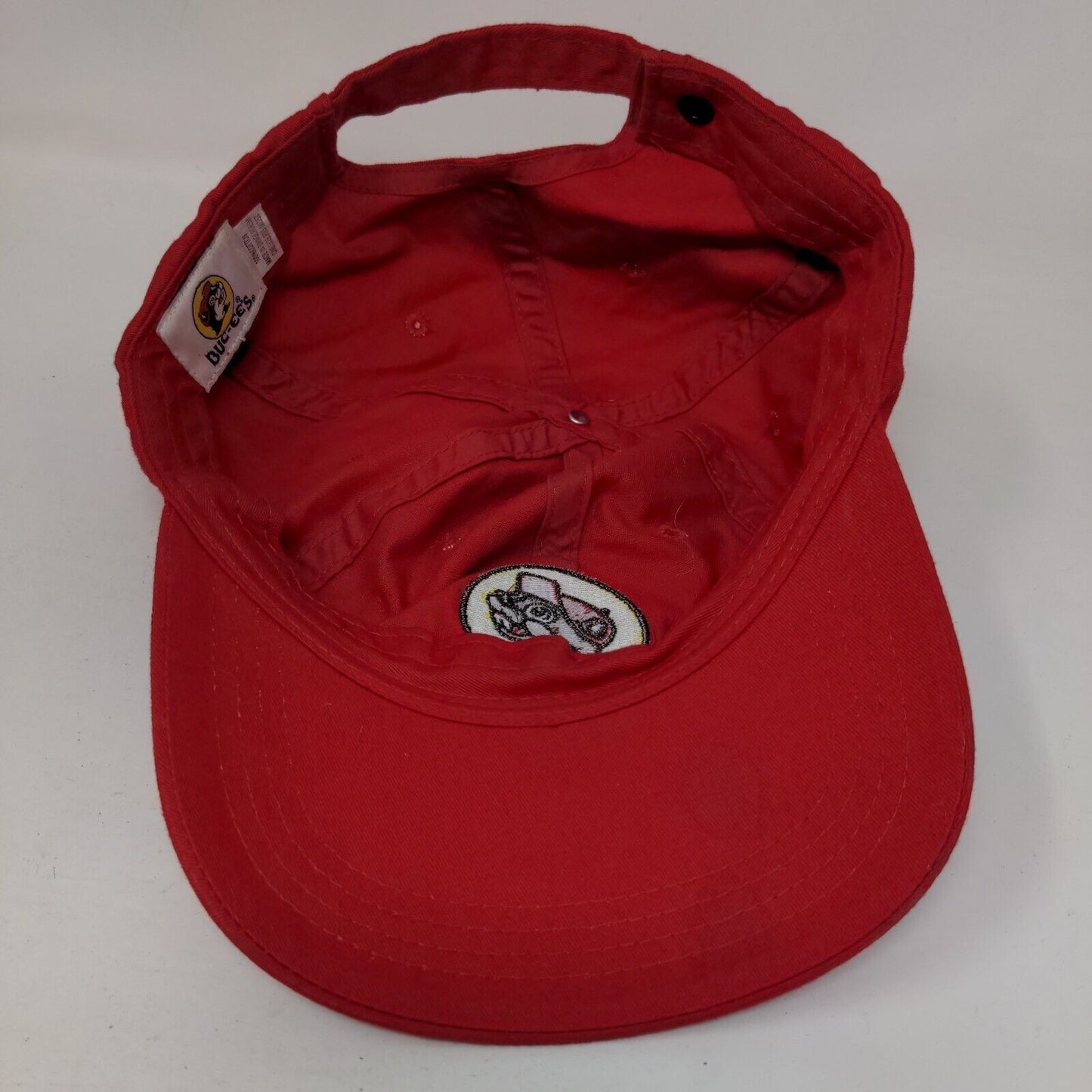Buc-ees Slideback Hat Red OSFM Adjustable Embroidered 6 Panel Cotton