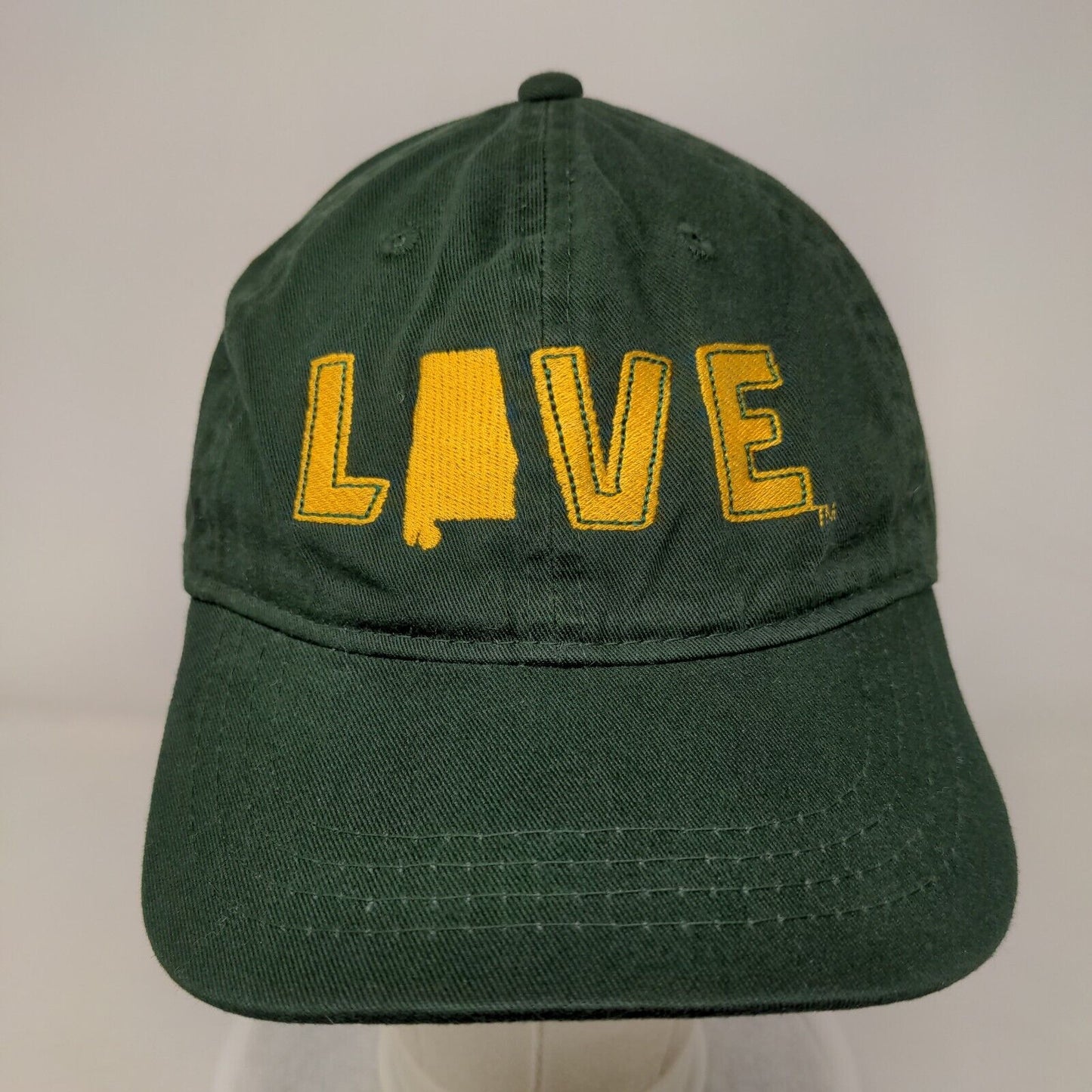 Game Day Slideback Hat Green One Size Adjustable Embroidered 6 Panel
