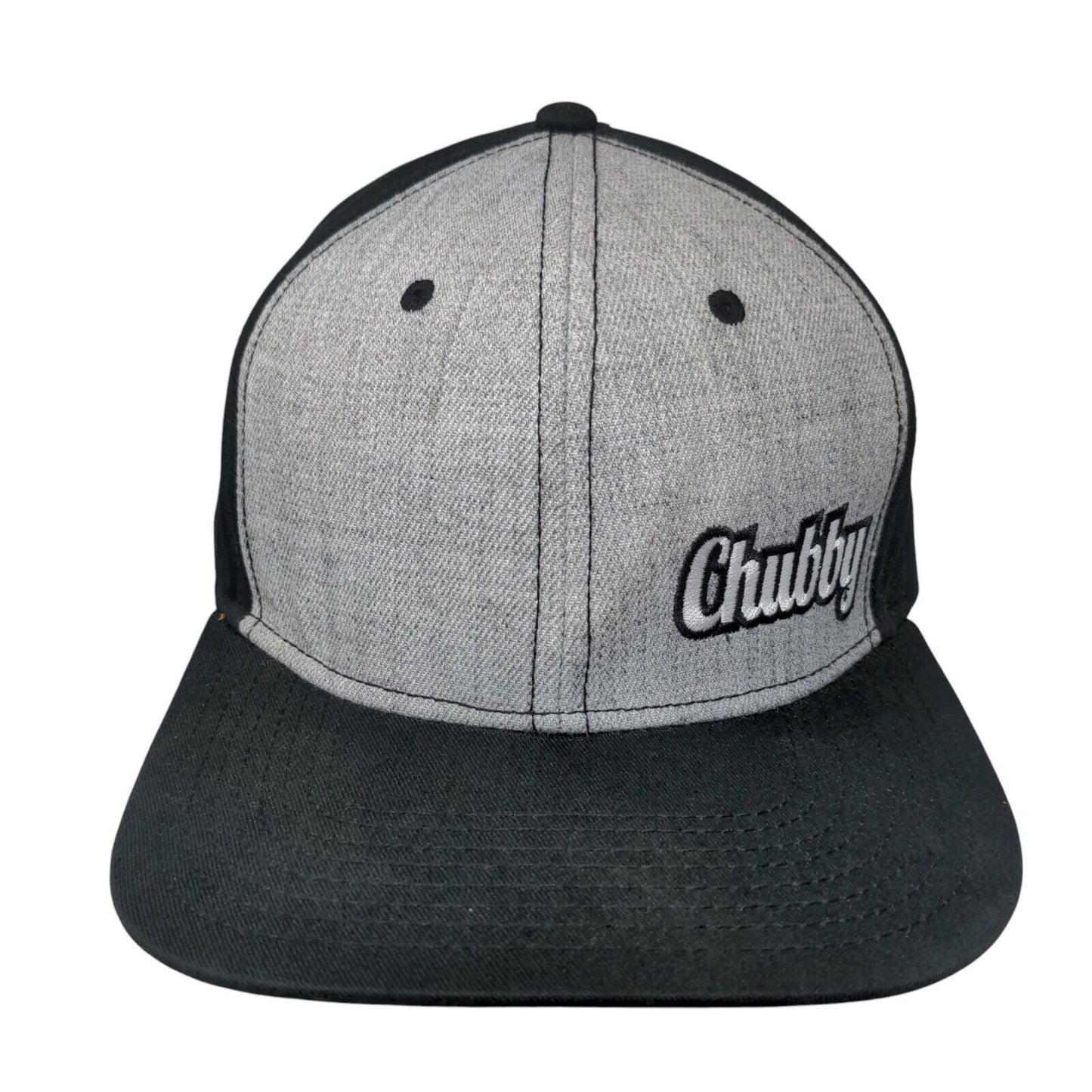 Chubby Snapback Hat Black One Size Adjustable Embroidered 6 Panel Cap America