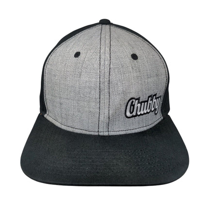 Chubby Snapback Hat Black One Size Adjustable Embroidered 6 Panel Cap America