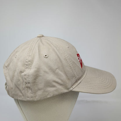 H3 Headwear Baseball Cap Beige One Size Red White Blue Strapback Hat Budweiser