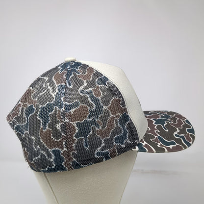 LGND Supply Co. Trucker Hat White Blue Camo One Size Snapback Mesh Graphic Cap