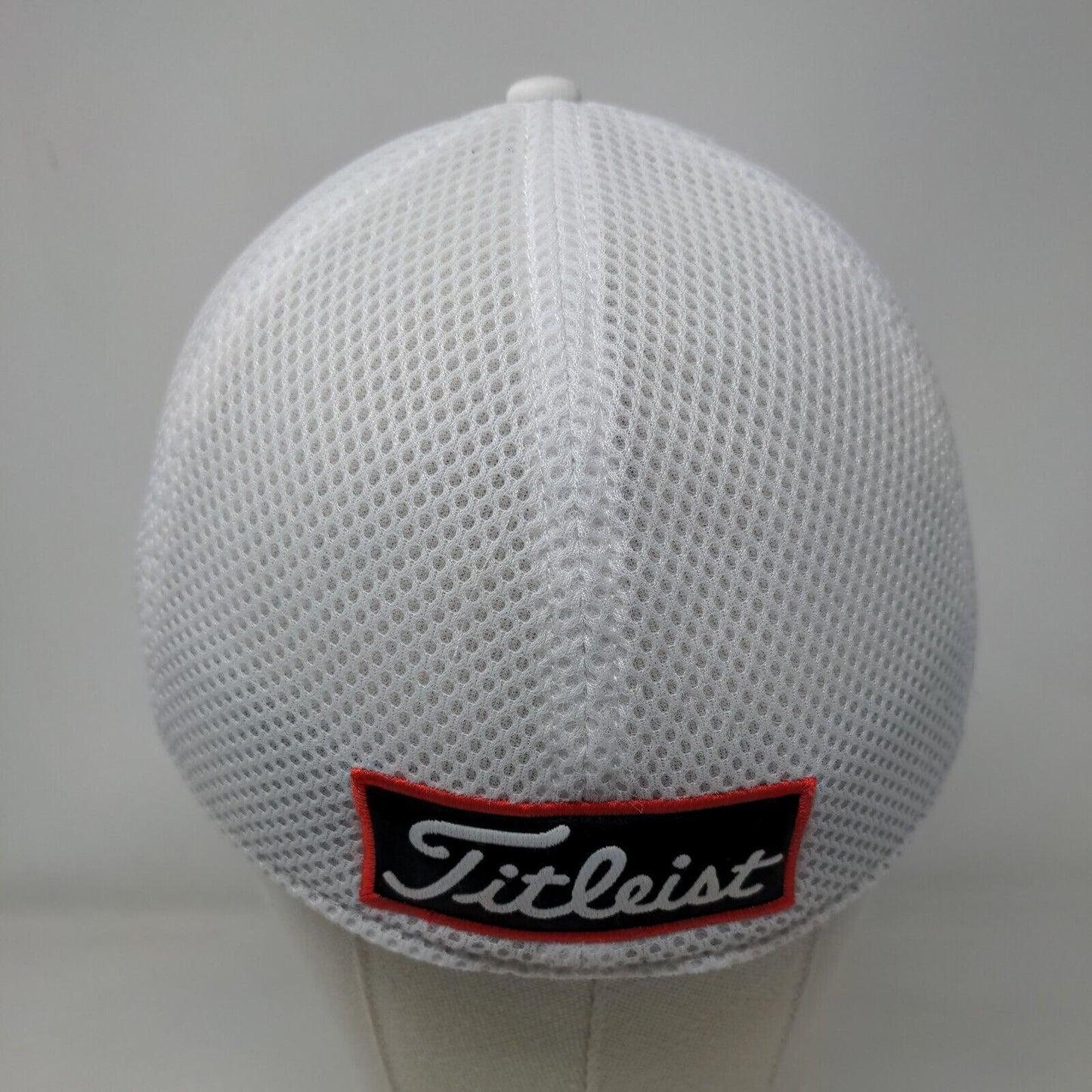 Titleist Pro V1 FJ Fitted Hat White M/L Breathable Mesh 6 Panel New Era