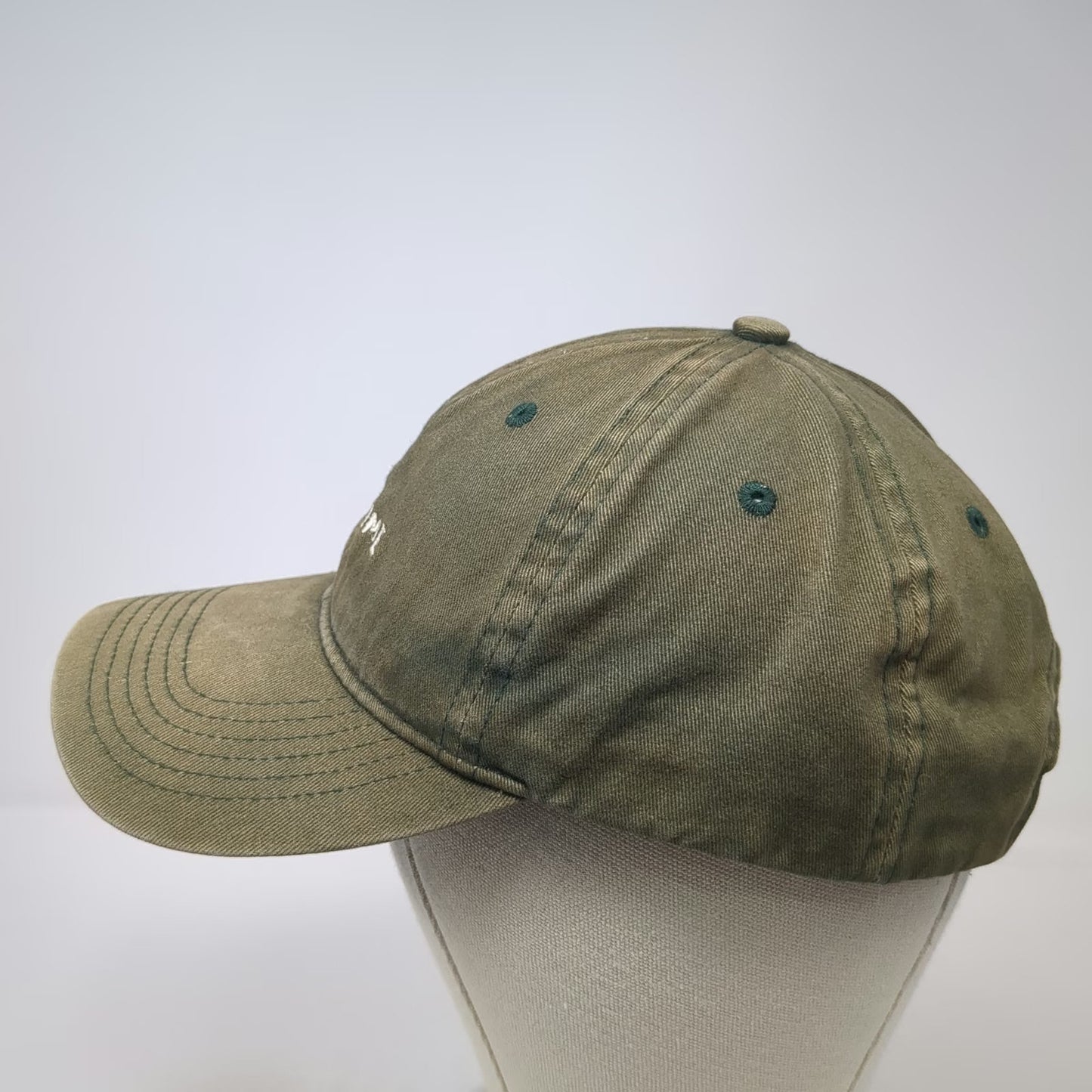 Pizzaslime Baseball Cap Green One Size Embroidered Logo Adjustable Slideback Hat