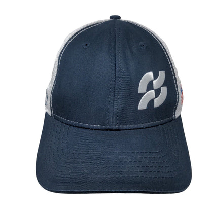 Ferguson Facilities Supply Strapback Trucker Hat Blue One Size Embroidered