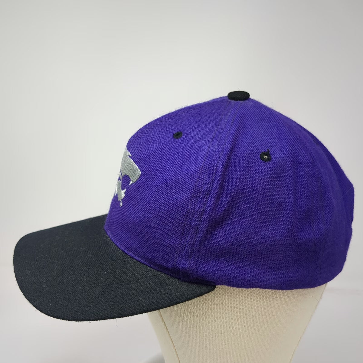 NCAA Kansas State Wildcats Amapro Snapback Hat Purple Black Green One Size Wool
