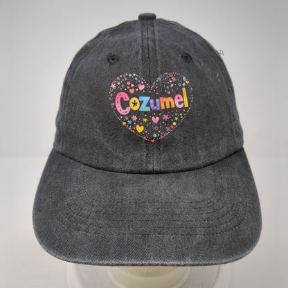 Cozumel Slideback Hat Black One Size Adjustable 6 Panel Vent Holes