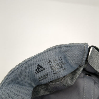 Adidas Spell Out Strapback Hat Gray One Size Adjustable Solid 6 Panel