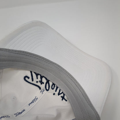Titleist Pro V1 Strapback Golf Hat White One Size Embroidered 6 Panel