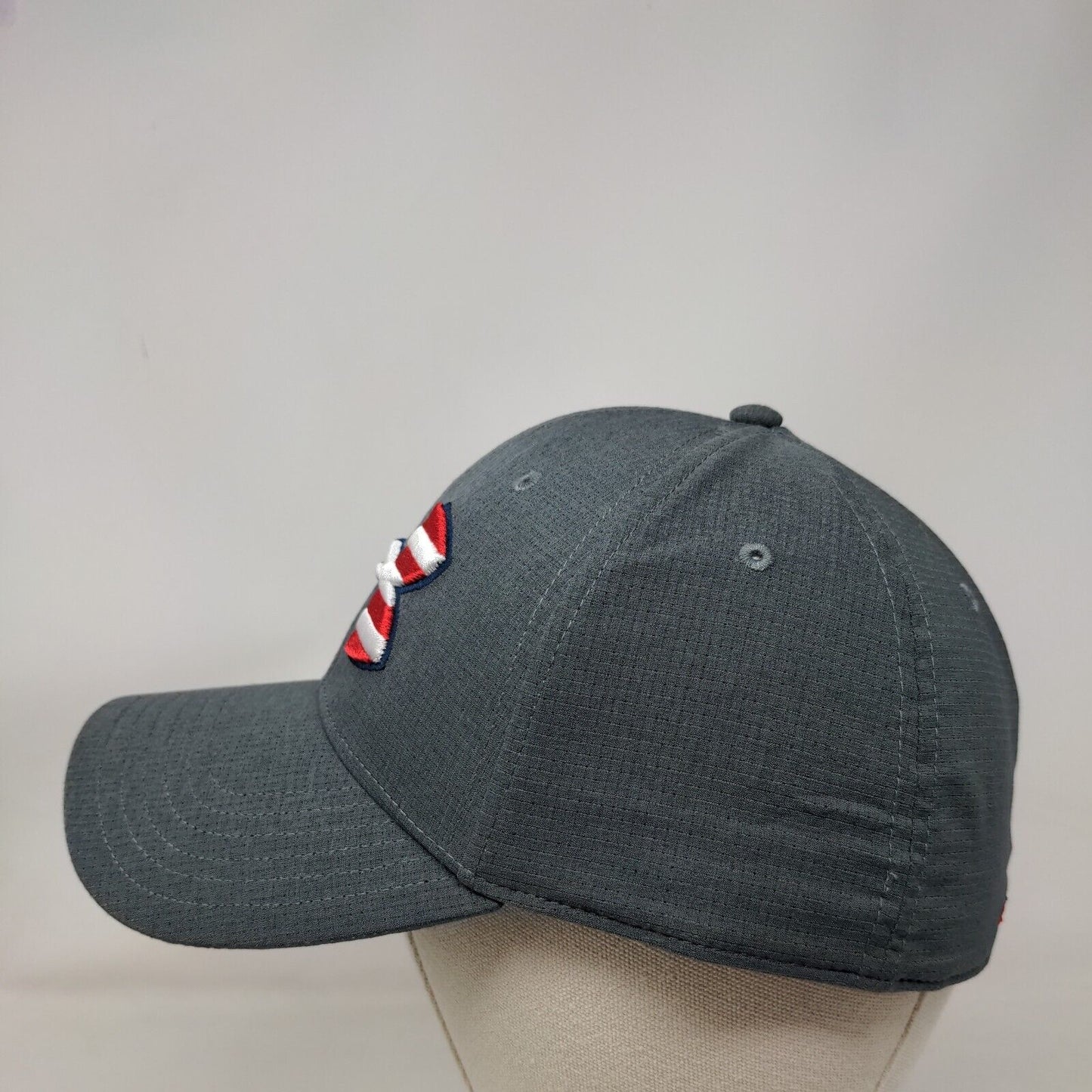 Under Armour Freedom Blitzing Fitted Hat Gray L/XL Pro Fit Embroidered