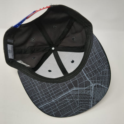 Melonwear Snapback Hat Gray One Size Adjustable Embroidered Colorblock