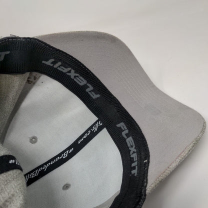 Arizona Leather State Patch Fitted Hat Gray L-XL Flexfit Branded Bills