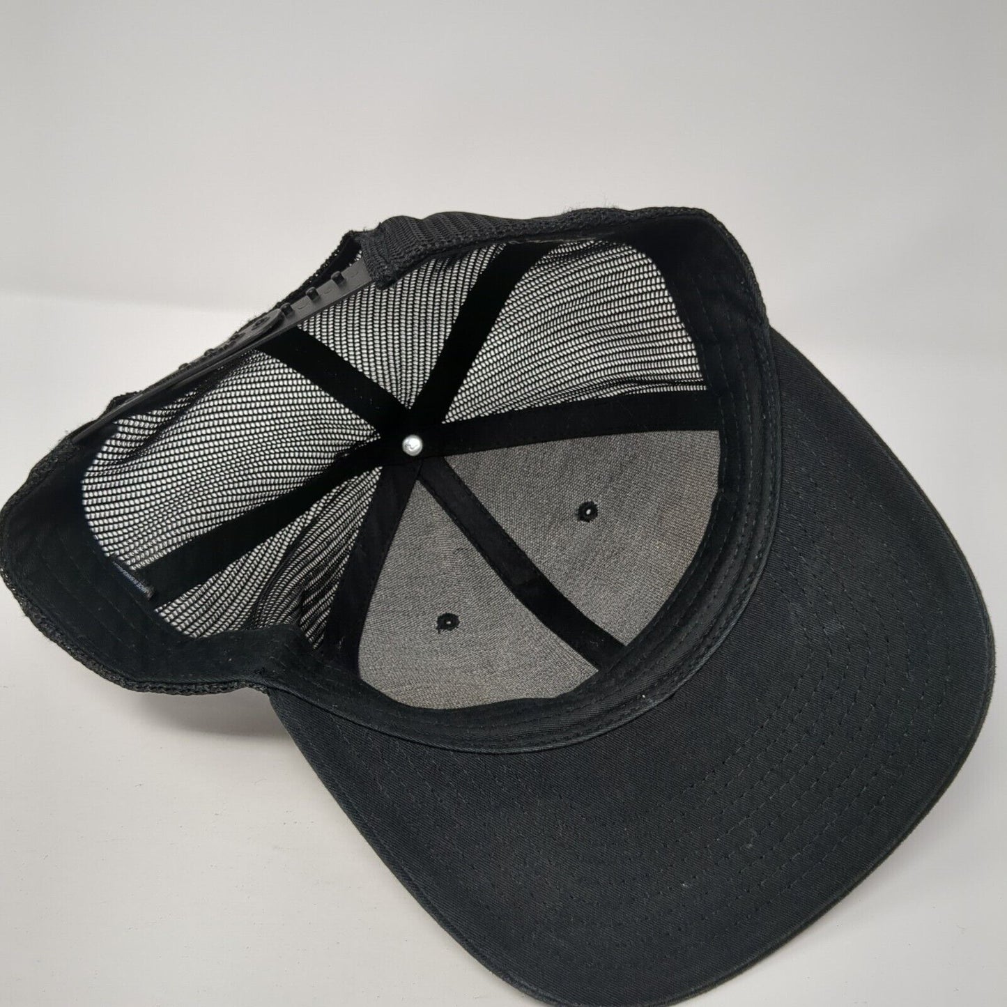 CNP Snapback Trucker Hat Black One Size Adjustable Embroidered Mesh Richardson