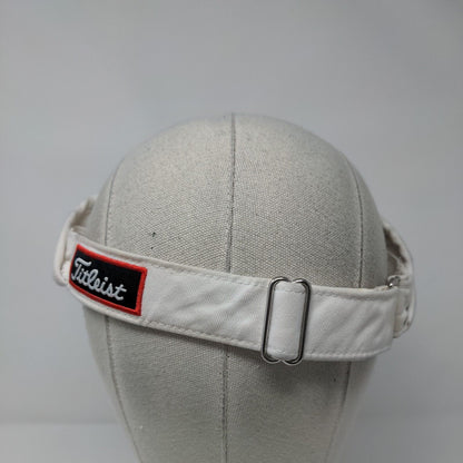 Titleist Slideback Sun Visor Hat White OSFA Adjustable Embroidered