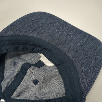 The North Face Baseball Cap Blue One Size Denim 1966 Logo Slideback Buckle Hat