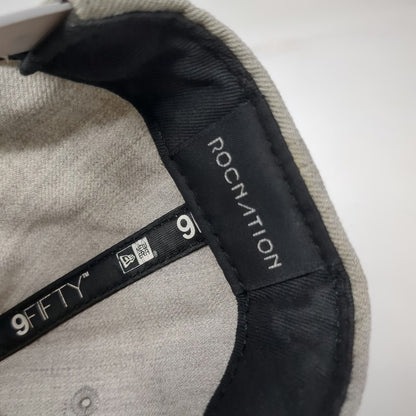 New Era Snapback Gray One Size Roc Nation Paper Plane Logo Flat Bill Hat 9FIFTY