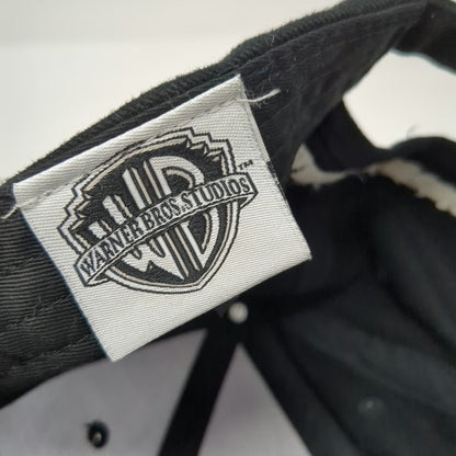 Warner Bros Studios Actor Logo Baseball Cap Black One Size Hat Slideback Buckle
