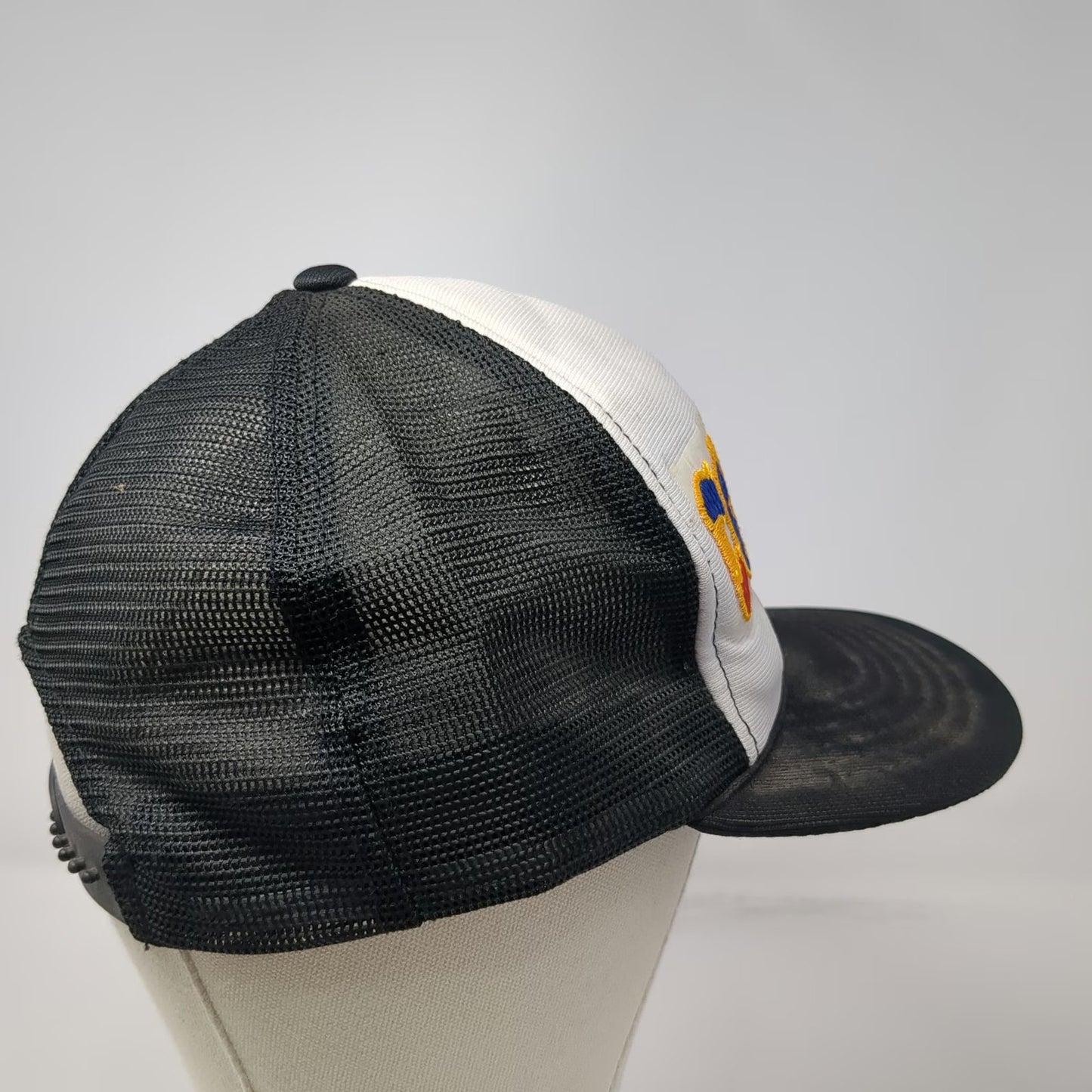 Youngan Cowboy Star Patch Trucker Hat Black Vintage Mesh Snapback Foam Front