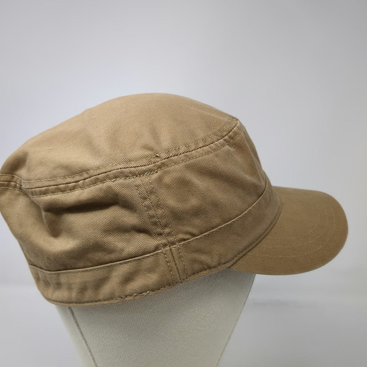 Old Navy Army Cap Brown XL Cotton Side Patch Shield Logo Regiment Military Hat