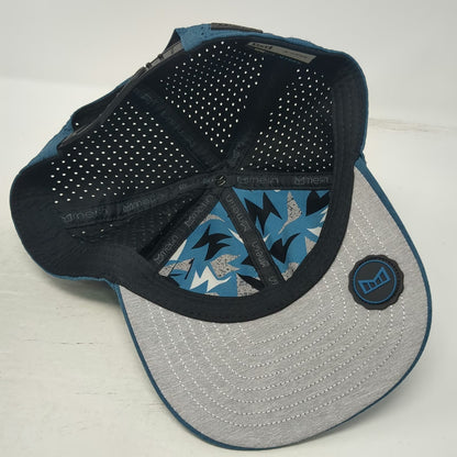 Melin A-Game Hydro Trucker Hat Blue One Size Perforated Performance Snapback