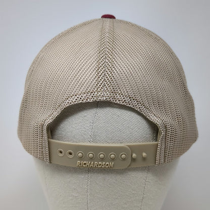 Richardson Trucker Hat Red One Size Expedition Inspiration 5 Panel Mesh Back