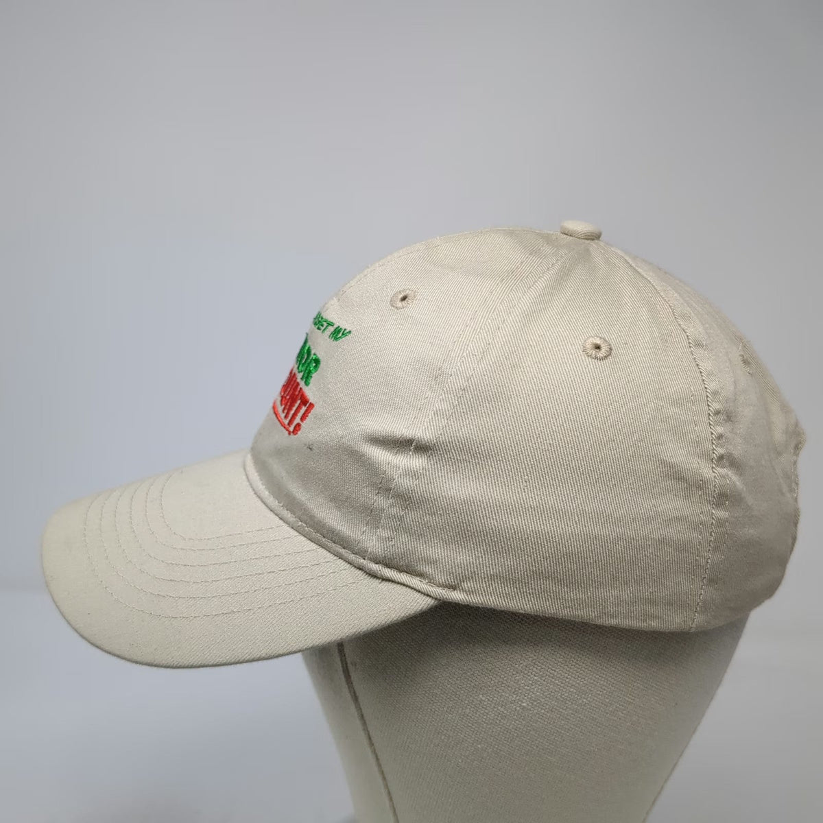 Baseball Cap Beige One Size Senior Discount Funny Slogan Humor Curved Brim Hat