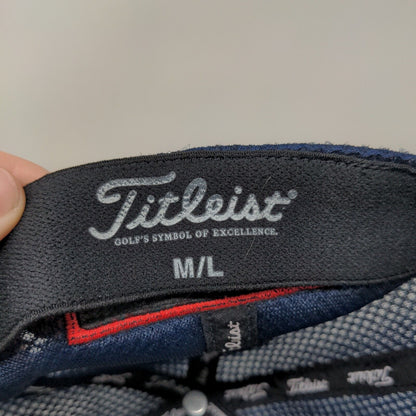 Titleist FJ Pro V1 Fitted Hat Blue Medium/Large Embroidered 6 Panel
