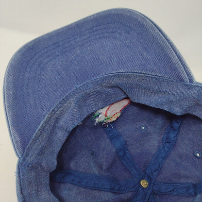 Jalapeño Open Strapback Hat Blue OSFA Embroidered Denim 6 Panel Otto Cap