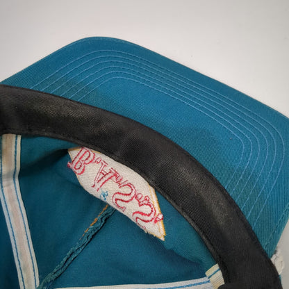 Bass Anglers Sportsman Society B.A.S.S. Trucker Blue Hat OS Rope USA Vintage