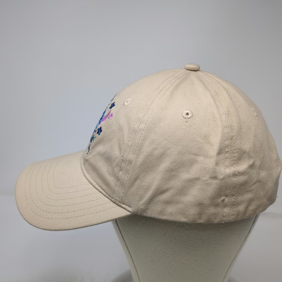 Disney Stitch No Bad Days Beige One Size Baseball Cap Hat Ukulele Embroidered