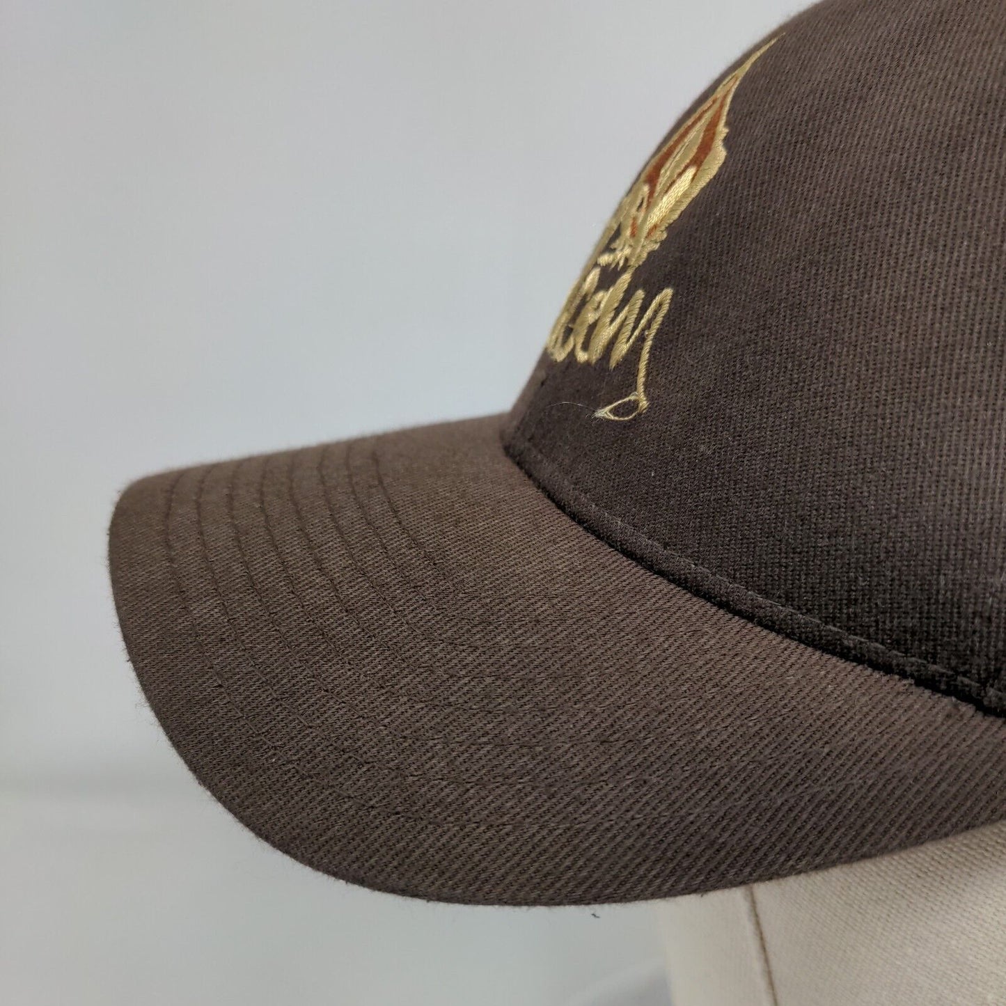Volcom Fitted Hat Brown S-M Embroidered Flexfit 6 Panel Yupoong