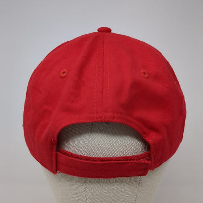 Albertsons Boise Open KRAFT Strapback Hat Red OS Adjustable Authographed Ivory
