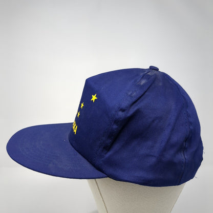 Alaska Snapback Hat Blue One Size Adjustable Patriotic Arctic Circle Cotton