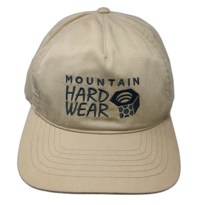 Mountain Hardwear 5 Panel Beige OSFM Strapback Embroidered Logo Nut Graphic hat