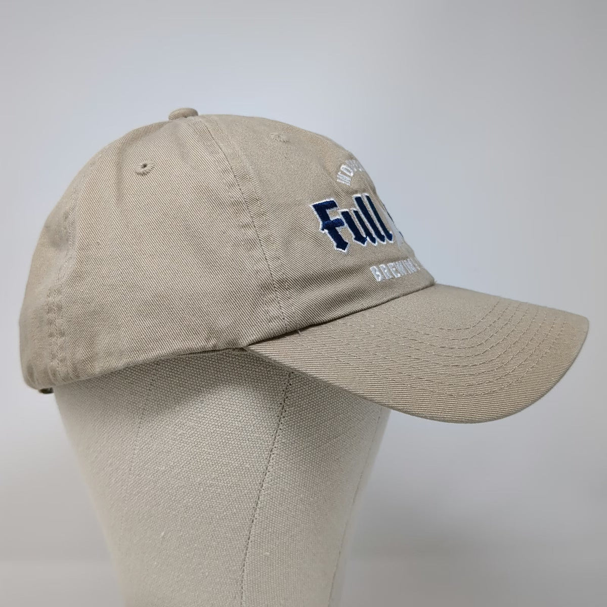 '47 Baseball Cap Beige Blue White One Size Full Sail Brewing Hood River Oregon