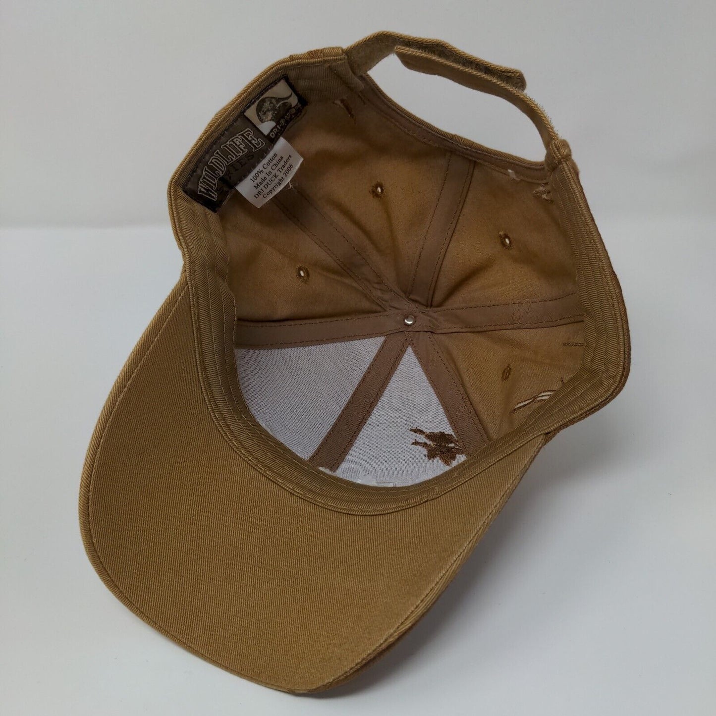 Eicap Strapback Hat Tan OSFA Embroidered Dri-Duck Wildlife Series