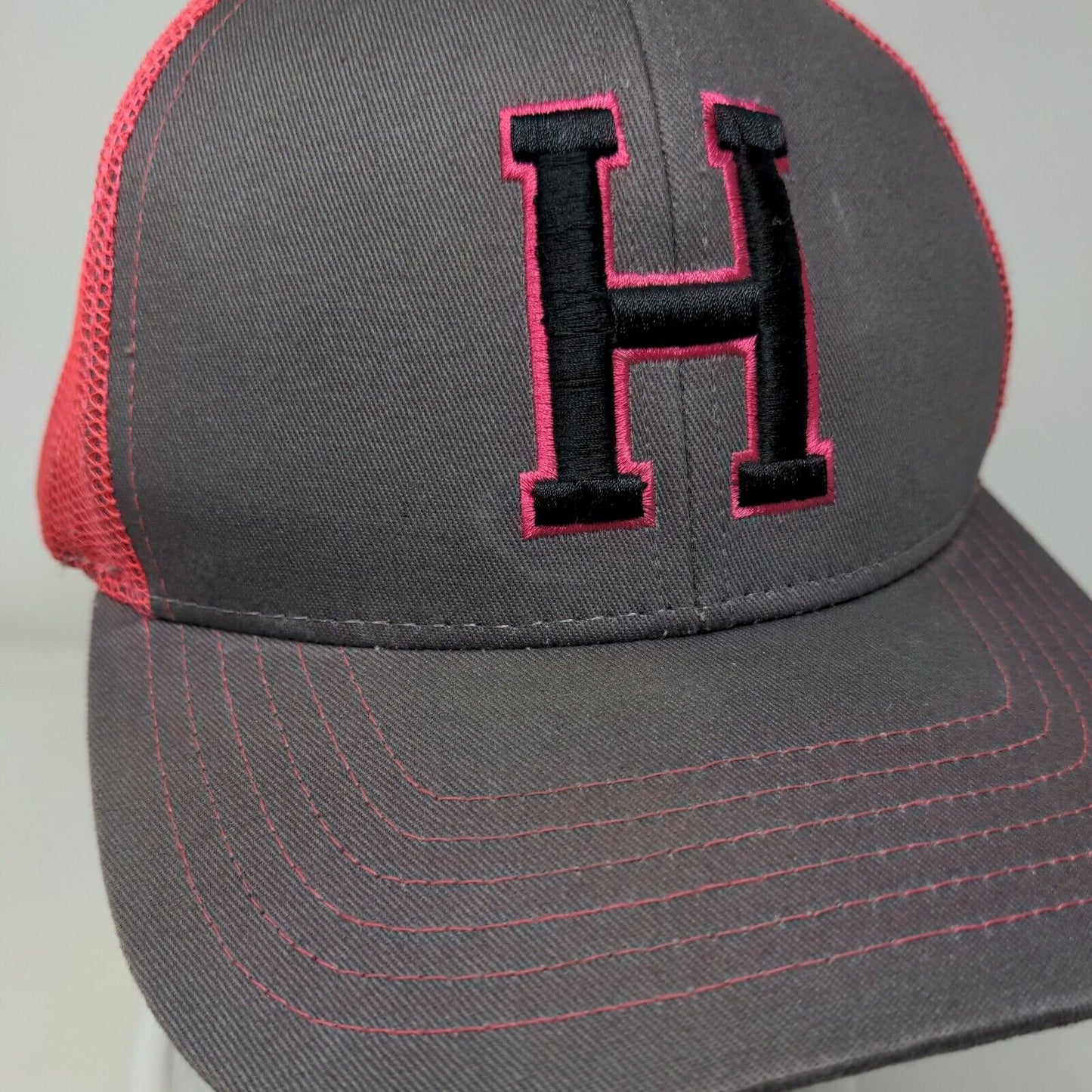 H Initial Ladies Snapback Trucker Hat Multicolor One Size Mesh Back Outdoor Cap