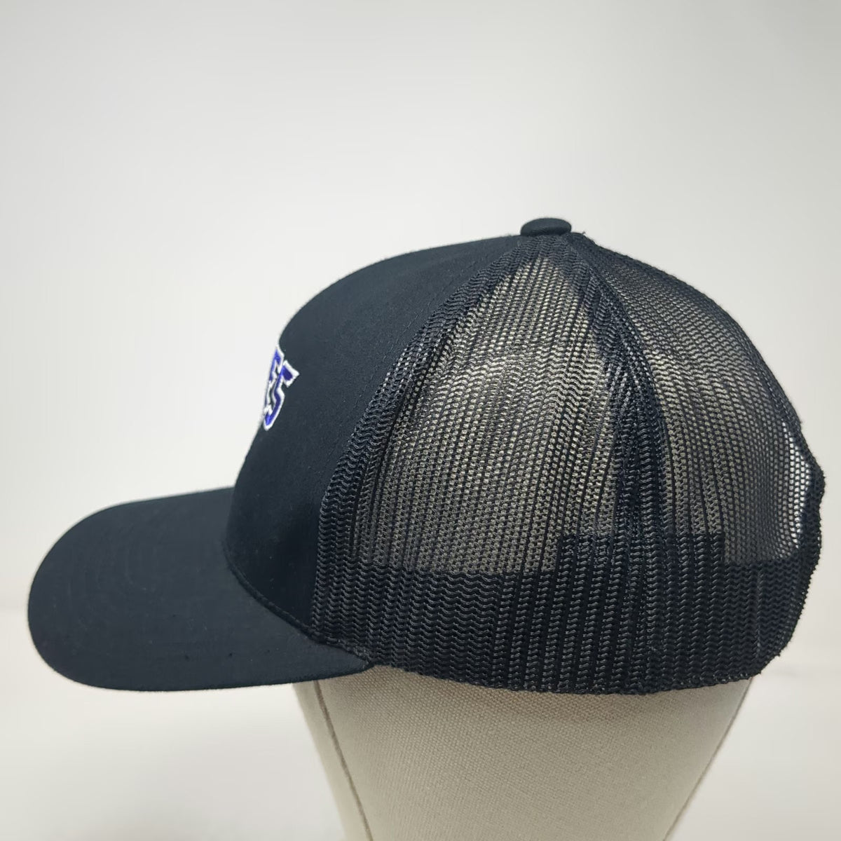 Pacific Headwear College of Idaho Yotes Black Trucker Hat One Size Mesh Snapback