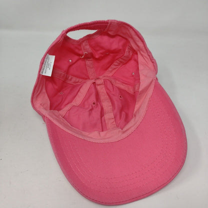 Unbranded Ladies Strapback Hat Pink OSFA Adjustable Vented Holes 6 Panel Blank